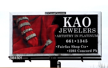 Photo of KAO Jewelers billboard shot
